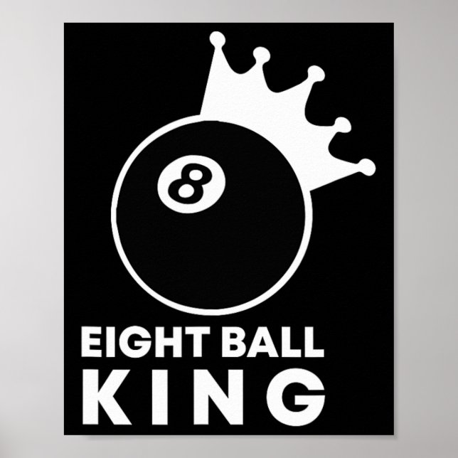 Poster Billard Huit Ball King 8 Ball Pool Joueur Lucky (Devant)