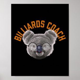 Poster Billard Koalifié Coach Pool Joueur Funny Billia