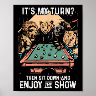 Poster Billard Rack Cue Stick Table de billard Playe Bill