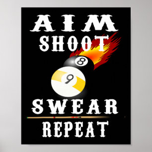 Poster Billard Vintage Retro Pool