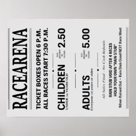 Poster Billet Danbury Fair Racearena Reproduction 5