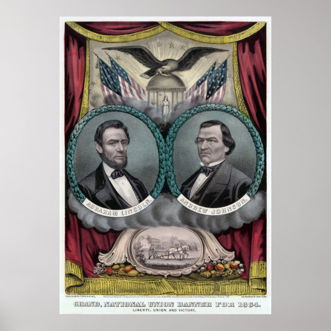 Poster Billet présidentiel républicain 1864 (Devant)