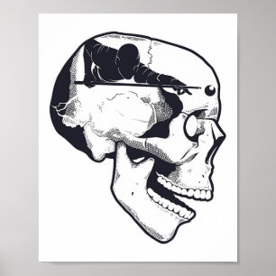 Poster Billiard Joueur Cerveau Billiards Table Rack C