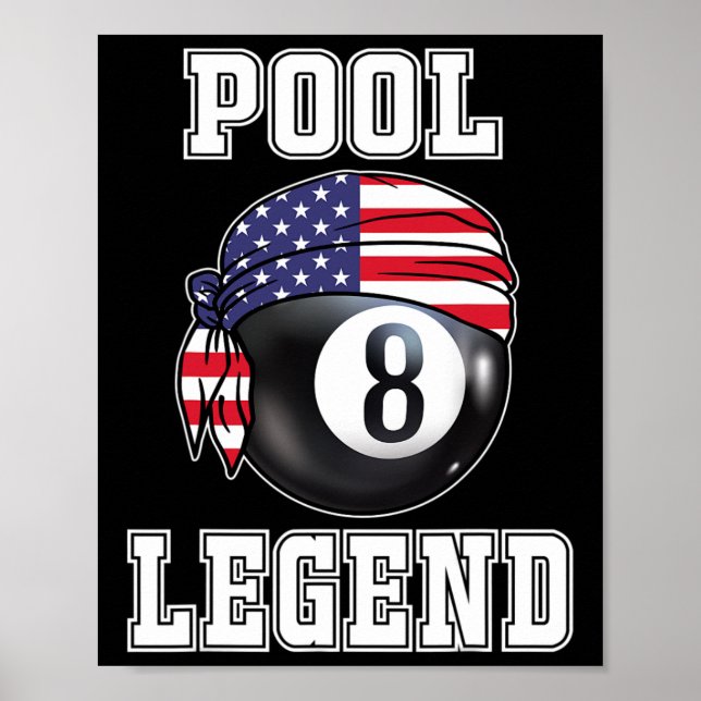 Poster Billiard Team 8 Ll Jeu Joueur De Piscine Cadeaux P (Devant)