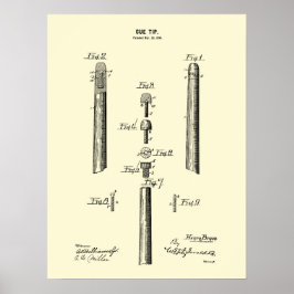 Poster Billiards Cue Imprimerie d'art de brevet #6