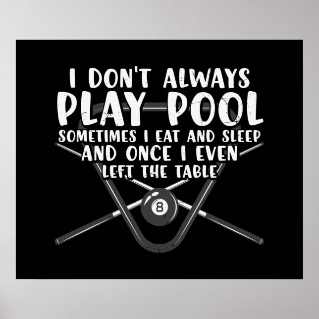 Poster Billiards de thérapie sport mot art (Devant)