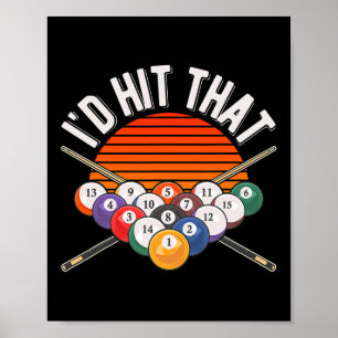 Poster Billiards Fundy Id Toucher Ce Pool Player Retro Vi