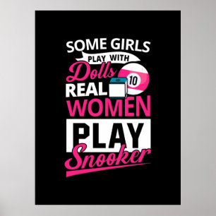 Poster Billiards Player   Real Women Play Snooker