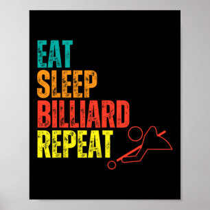 Poster Billiards Vêtements Citation Drôle Billiards Joueu