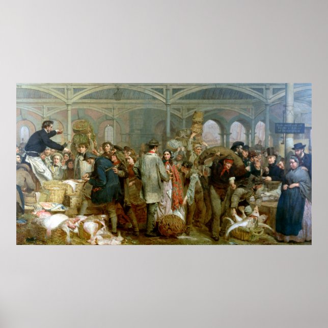 Poster Billingsgate Fish Market (Devant)