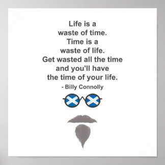 Poster Billy Connolly lunettes et devis