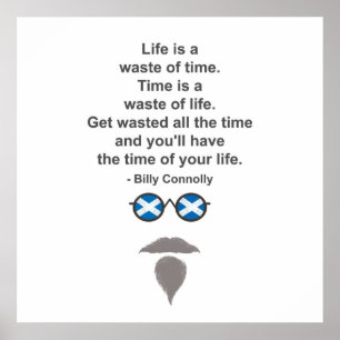 Poster Billy Connolly lunettes et devis