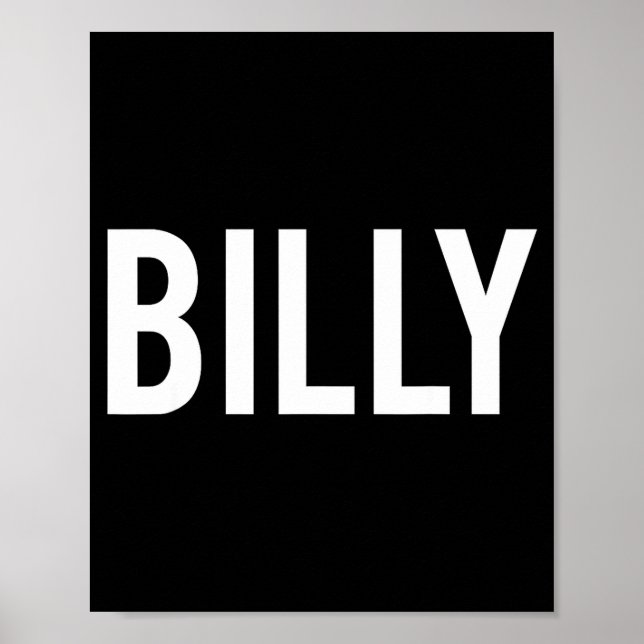 Poster Billy - Cool New Funny Name Fan Gift Tee  (Devant)