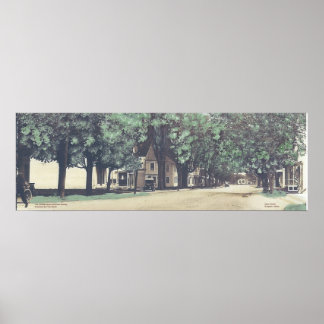 Poster Bingham, Maine - Vintage Main Street View