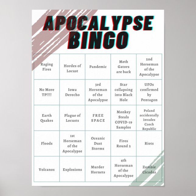 Poster Bingo Apocalypse (Devant)