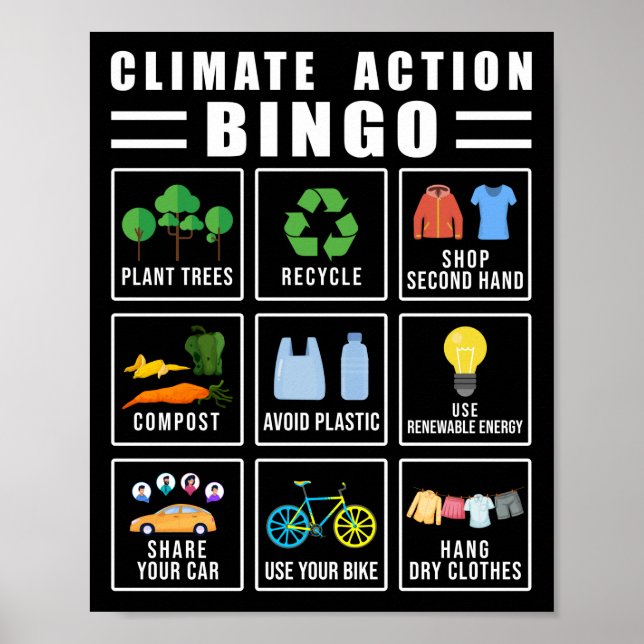 Poster Bingo de l'action climatique Jour des terres du ch (Devant)