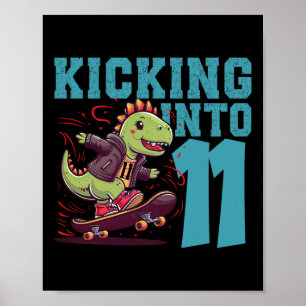 Poster Biographie d'un skater de 11 ans faisant du skateb