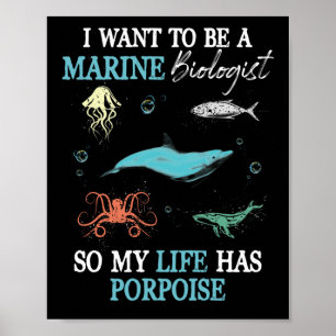Poster Biologie marine veut être un biologiste marin