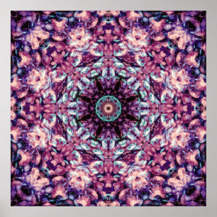 Poster Bioluminescences kaléidoscopiques Mystic Purple