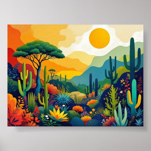 Poster Biome de Caatinga brésilienne du désert (Devant)