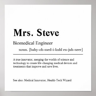 Poster Biomedical Engineer Personalized Gift