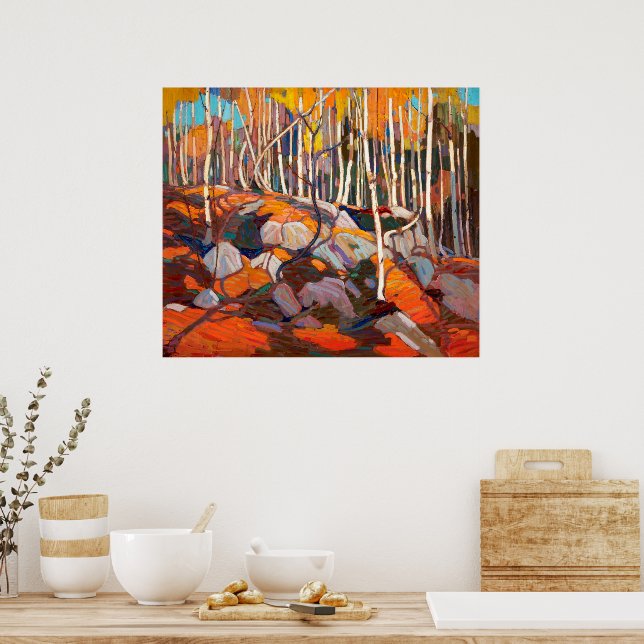 Poster Birch Grove, automne | Tom Thompson | (Cuisine)