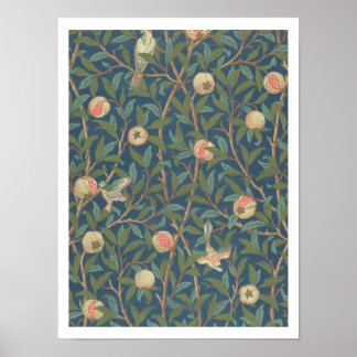 Poster 'Bird and Pomegrenate' Wallpaper Design, printed b