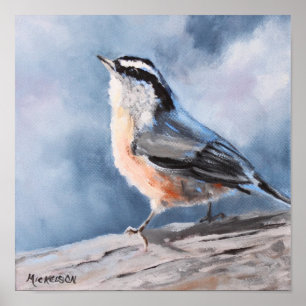 Poster Bird Nuthatch Art Imprimer