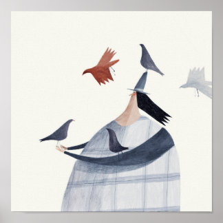 Poster Bird on head