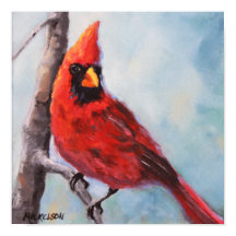 Bird Red Cardinal Fine Art Imprimer