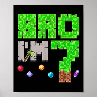 Poster Birday Boy 7th Birthday Im 7 Year Old Gamer Pixe