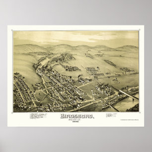 Poster Birdsboro, PA Carte panoramique - 1890