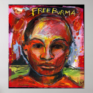 Poster Birmanie libre
