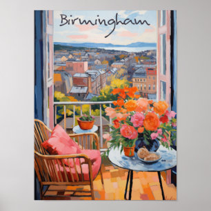 Poster Birmingham Royaume-Uni Voyage Ville Esthétique