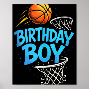 Poster Birthday Boy - Joueur de basket-ball Sports Fun Ta