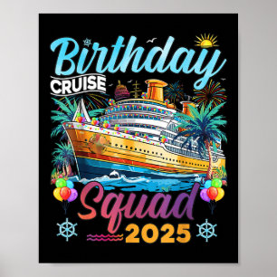 Poster Birthday Cruise Squad 2025 Anniversaire