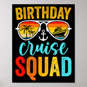 Poster Birthday Cruise Squad 2025 Cruise Birthday Party V