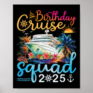 Poster Birthday Cruise Squad 2025 Cruise Birthday Party V