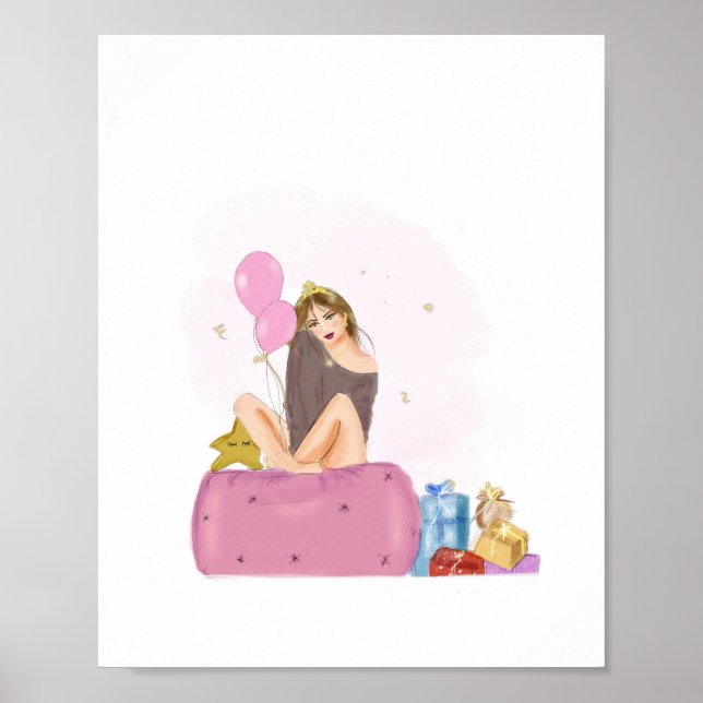 Poster birthday girl (Devant)