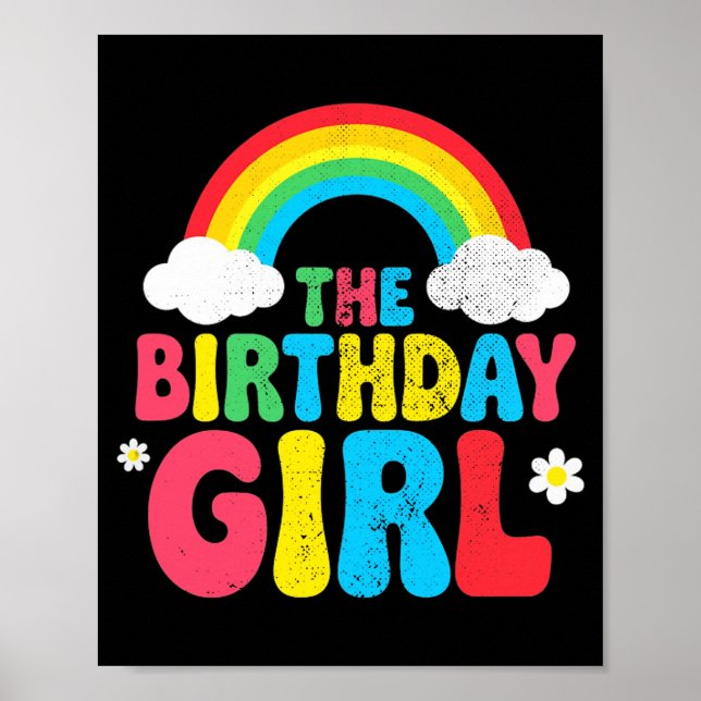 Poster Birthday Girl 2nd 3rd 4th 5th 6th 7th 8th 9th Girl (Devant)