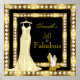 Poster Birthday Gold Black High Heel Kleid (Vorne)
