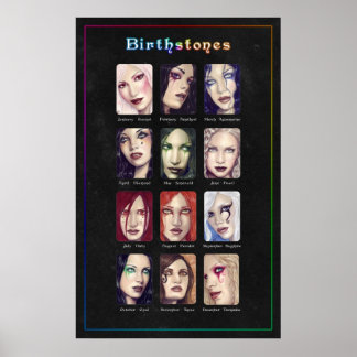 Poster Birthstones