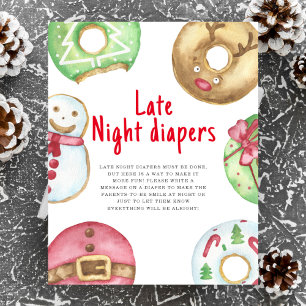 Poster Biscuits d'hiver pour bébé shower Couches de nuit