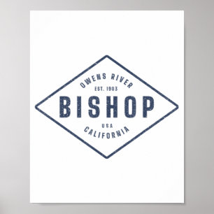Poster Bishop California Souvenir Rock Escalade Area Desi
