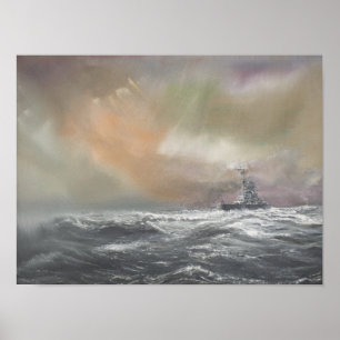 Poster Bismarck signale Prinz Eugen 0959hrs le 24 mai