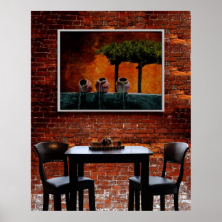 Poster Bistro européen