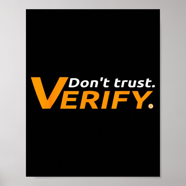 Poster Bitcoin And Crypto As Money Payment - Don't Trust, (Devant)