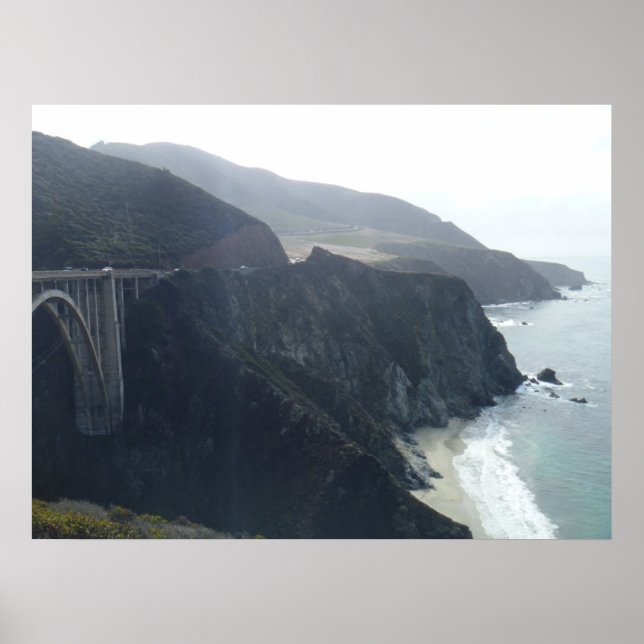 Poster Bixby Bridge, Highway 1 en Californie (Devant)