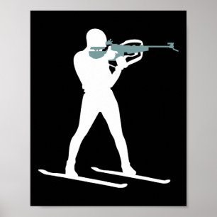 Poster Bizarre Biathlon Biathlon tir Cible Ski Sp