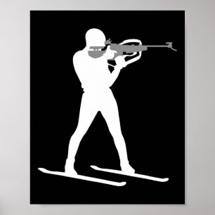 Poster Bizarre Biathlon Biathlon tir Cible Ski Sp